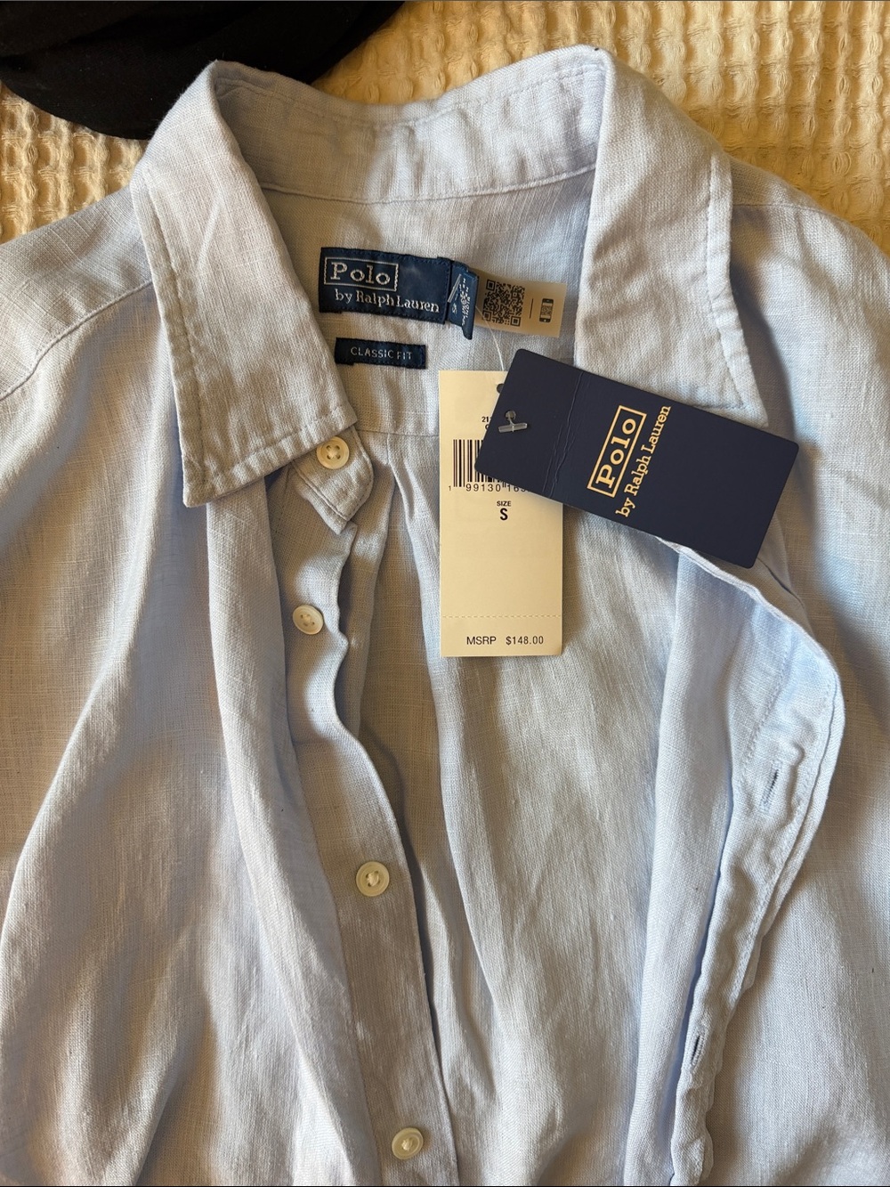 NWT Classic Fit Linen Shirt Polo Ralph Lauren - Picture 5 of 5